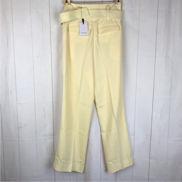 the SCRIPT cream/ yellow pants trousers designer - Picture 2 of 6